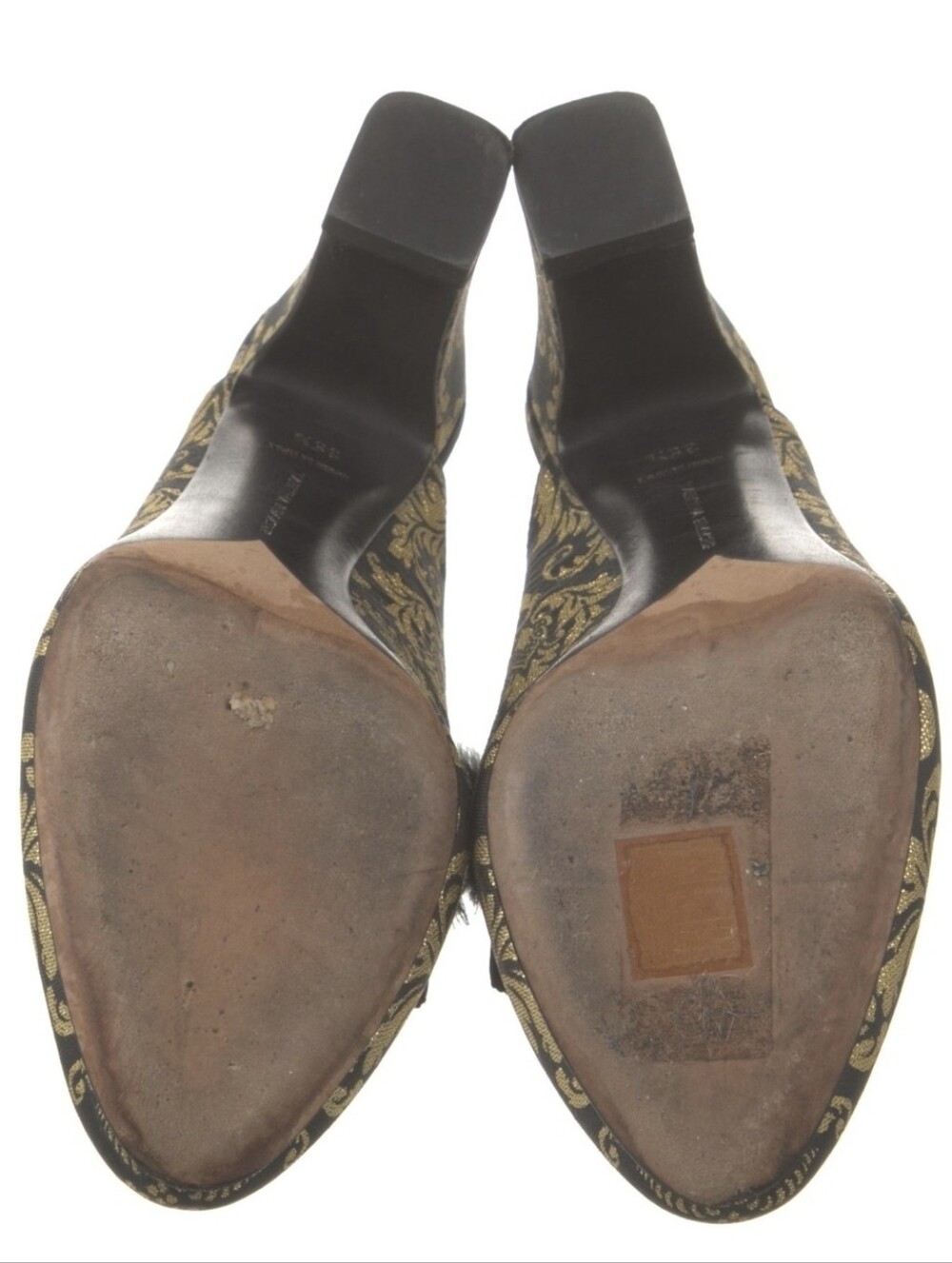 Tabitha Simmons Printed Bow Accents Mules Heeled Slides IT 35.5 US 5.5 EUC - Picture 3 of 4